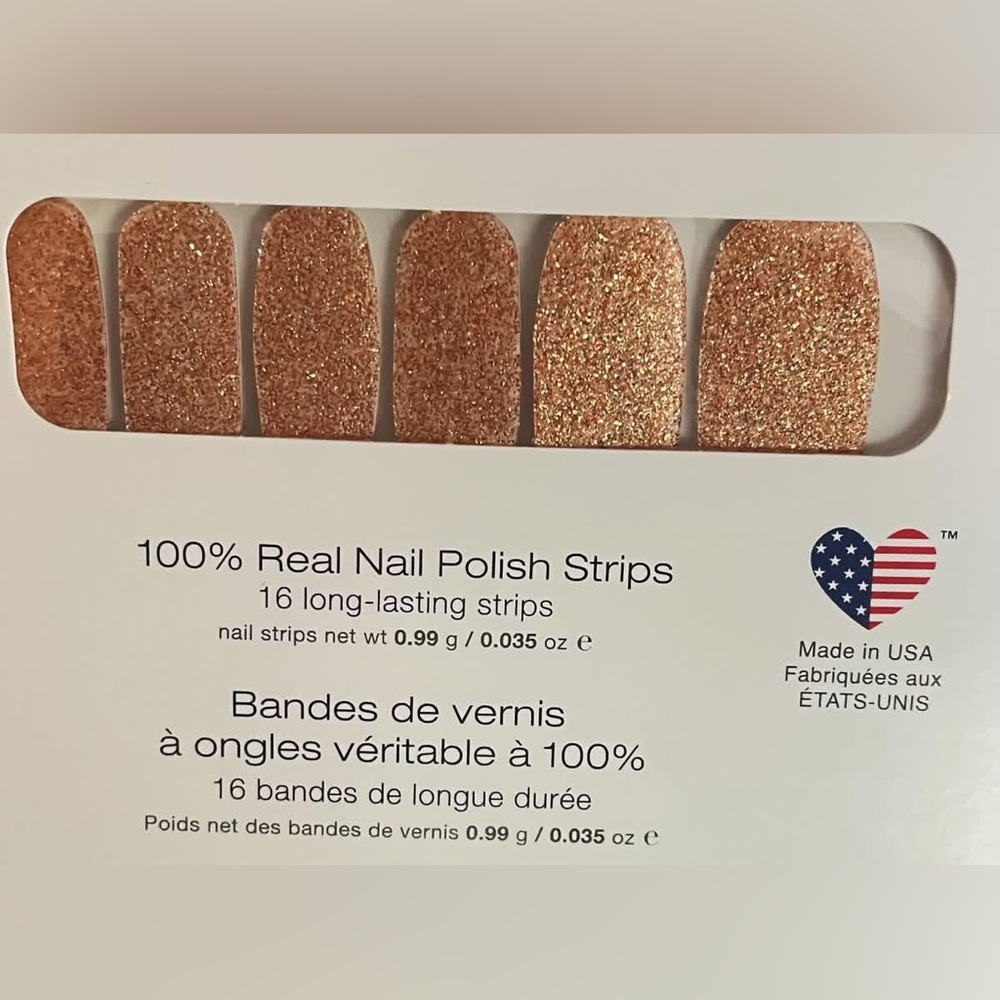 NWT- Color Street Gold Glitter Nail Polish Strips